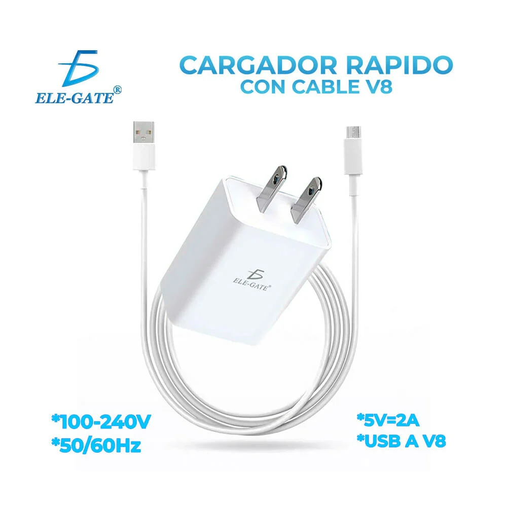 Combo cargador v8 de carga rápida a 2a / ch.98.v8