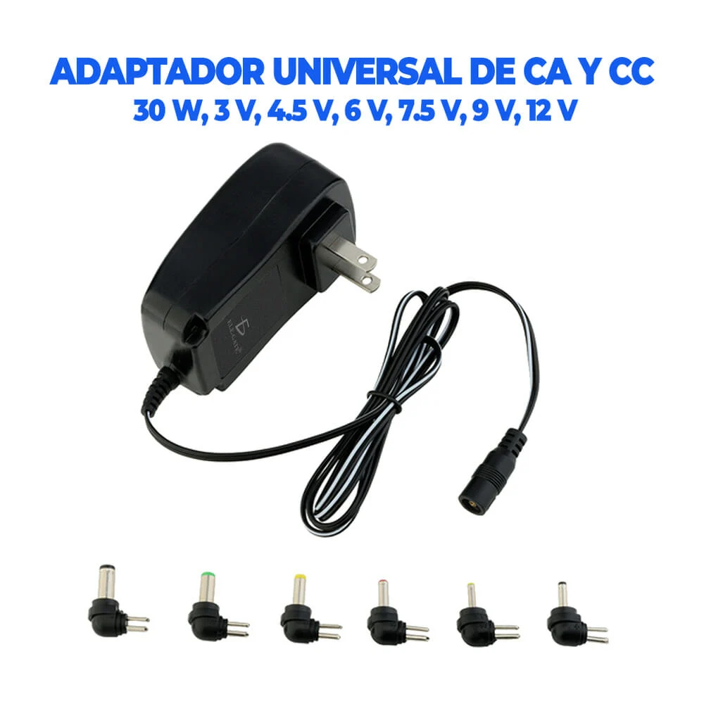 Adaptador cargador eliminador universal ele-gate con 6 puntas interca…