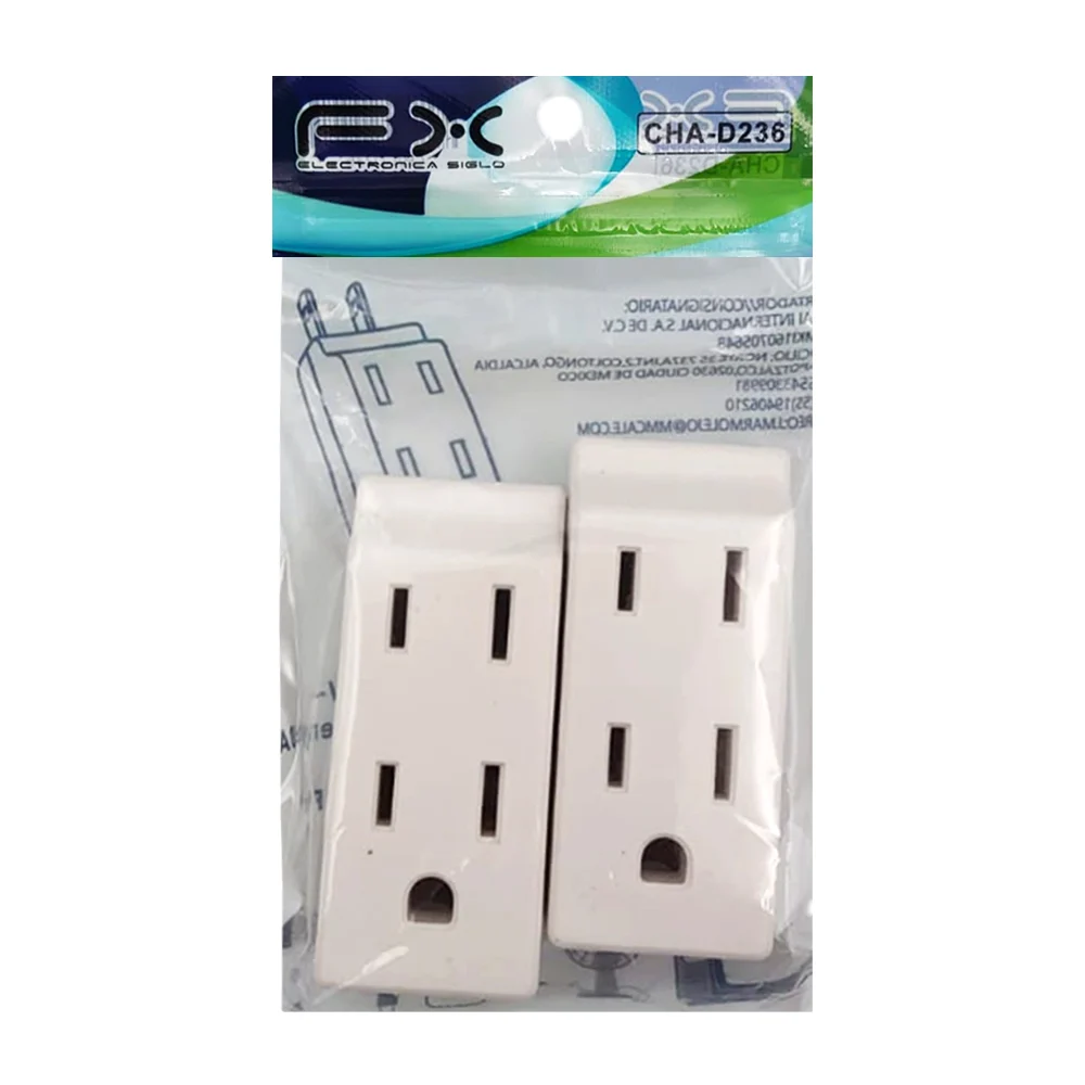 Paquete con 2 enchufes fx, 3 multicontactos americanos, color surtido…