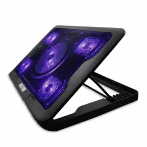 Base enfriadora de plástico para laptop con 5 ventiladores iluminados…