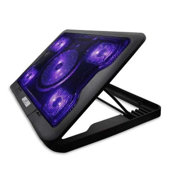 Base enfriadora de plástico para laptop con 5 ventiladores iluminados…