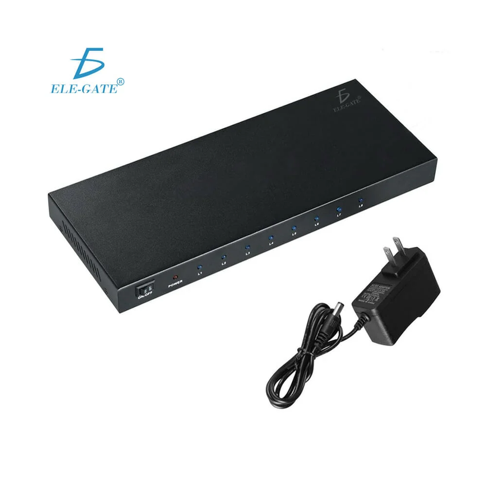 Splitter amplificador divisor de señal 1x8 con resolución a 1080p / c…