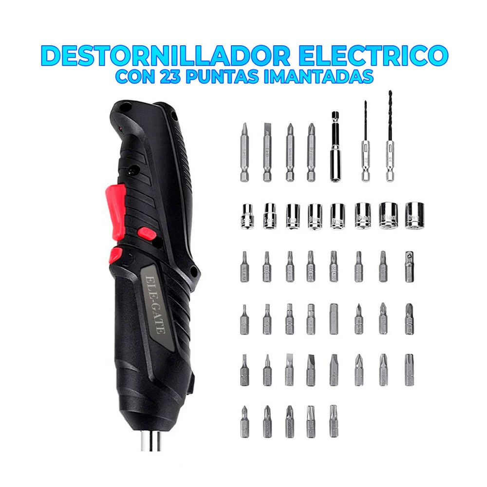 Destornillador eléctrico multifuncional con 44 puntas intercambiables…