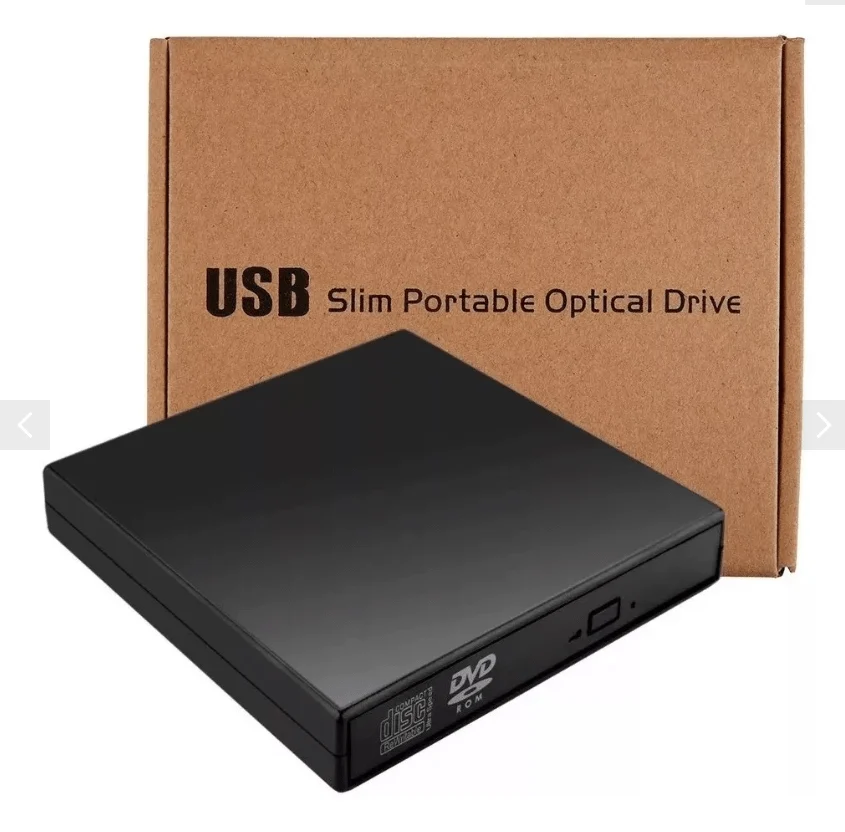 Lector externo para cd con entrada usb para computadora, multifuncion…