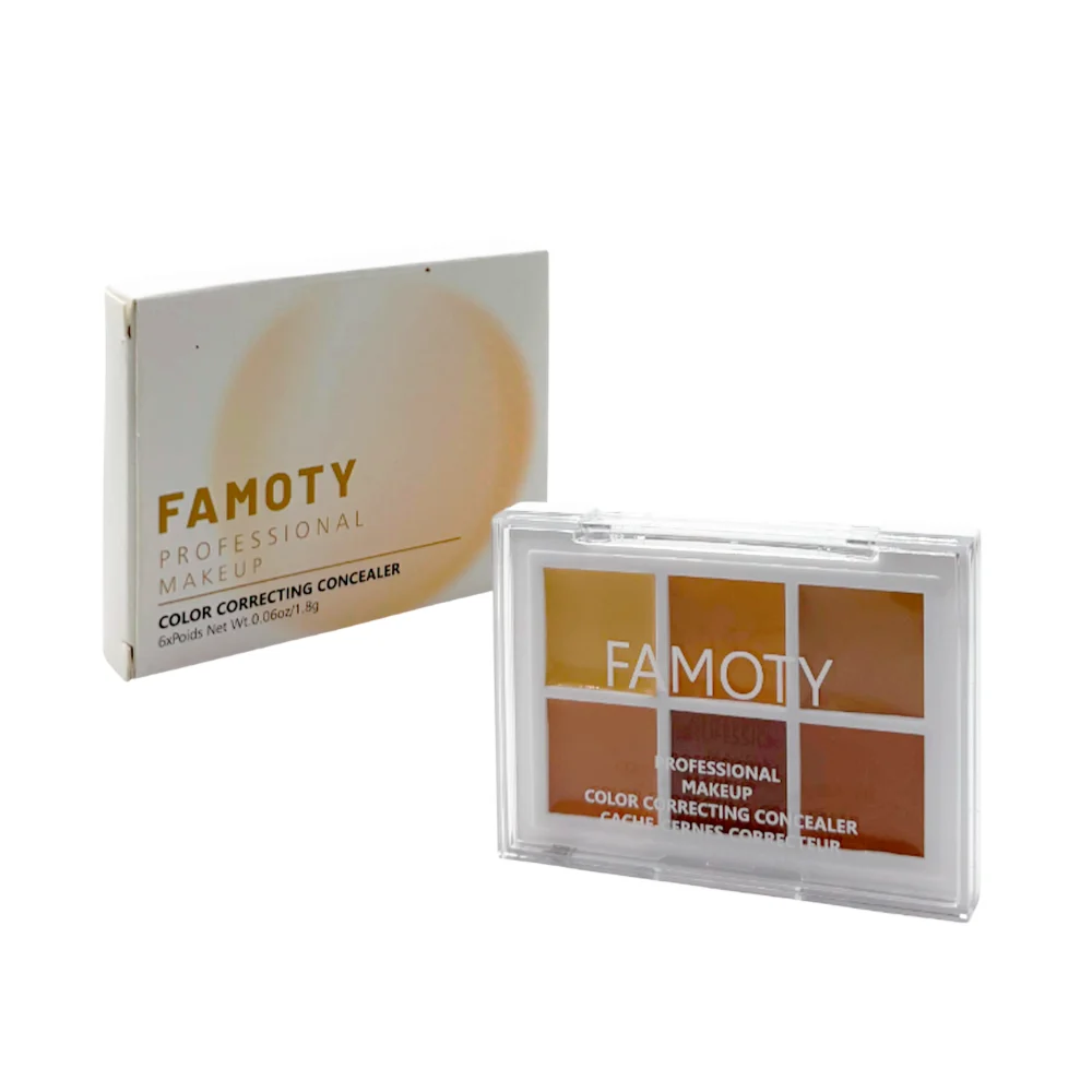 Paleta de 6 correctores en crema famoty, variedad de tonos, 6x1.8g / …