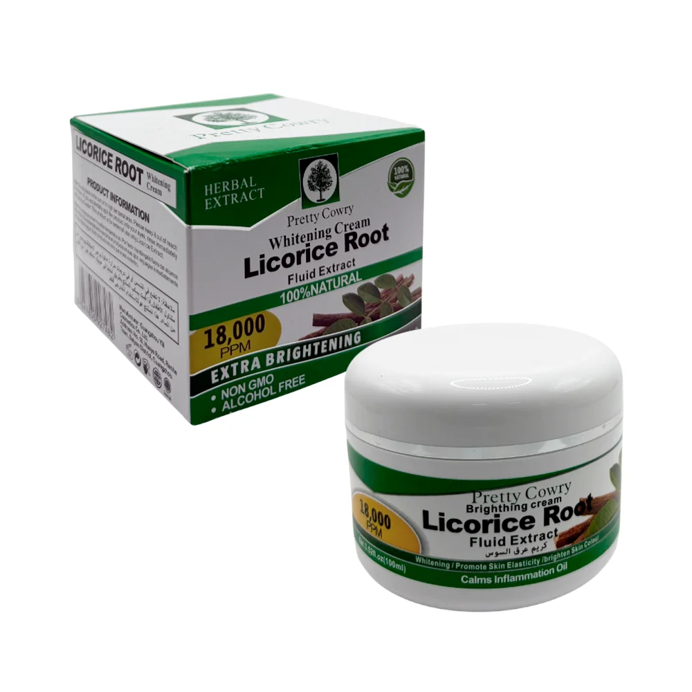 Crema facial aclaradora con extracto de raíz de regaliz, 100ml