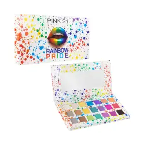 Paleta de sombras rectangular para ojos con 21 tonos sólidos brillant…