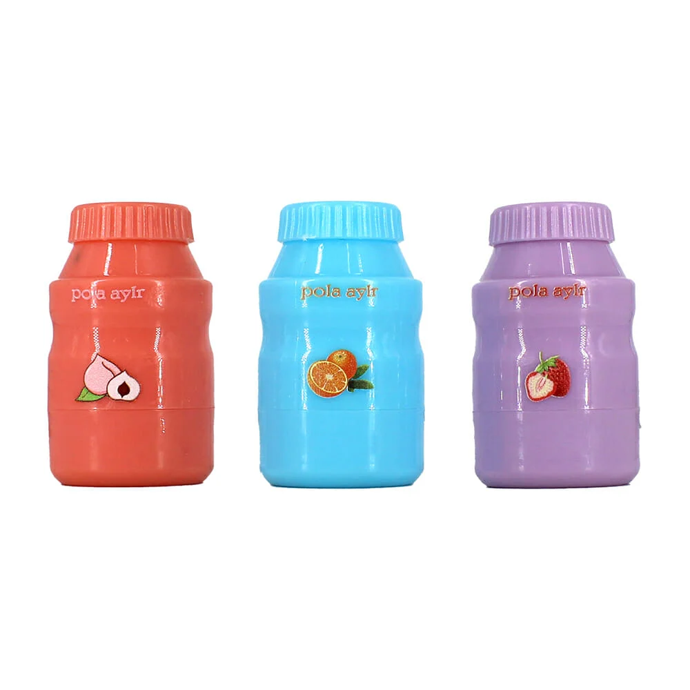 1pza Bálsamo labial en forma de botella con aroma frutal, variedad de…