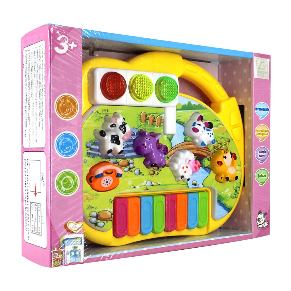 Piano interactivo de juguete con luz y sonido de animales / caricatur…