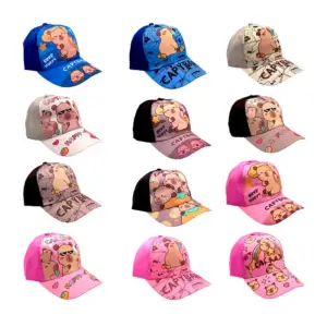 Gorra cachucha ajustable infantil con estampado de capibara, variedad…