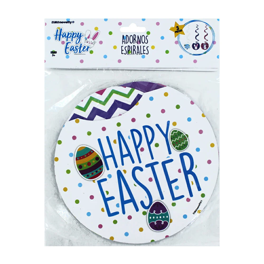 Paquete de 3 adornos redondos espirales euro novelty con temática de …