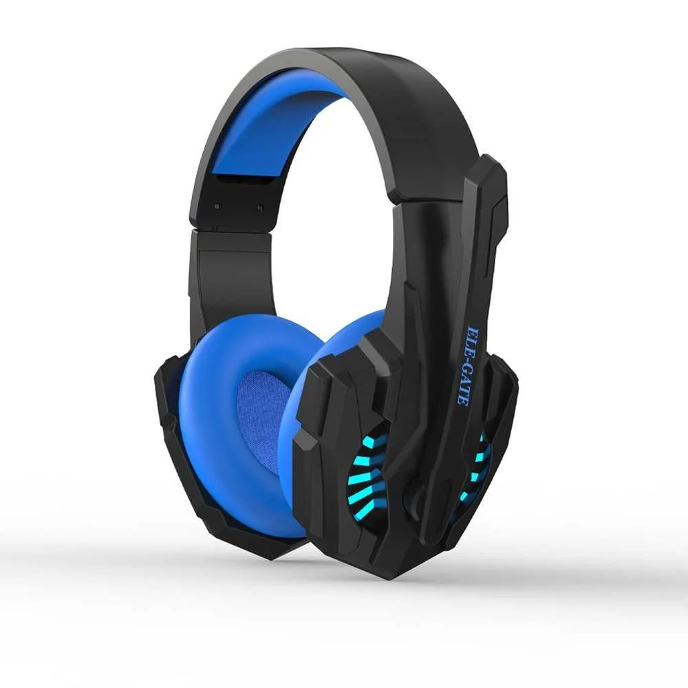 Audífonos alámbricos de diadema acolchada, bicolor, con diseño gamer,…