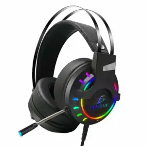 1pza Audífonos alámbricos de tipo diadema, acolchada, con diseño game…