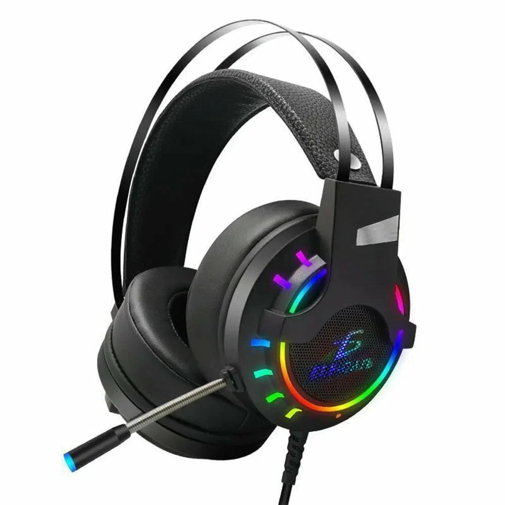1pza Audífonos alámbricos de tipo diadema, acolchada, con diseño game…