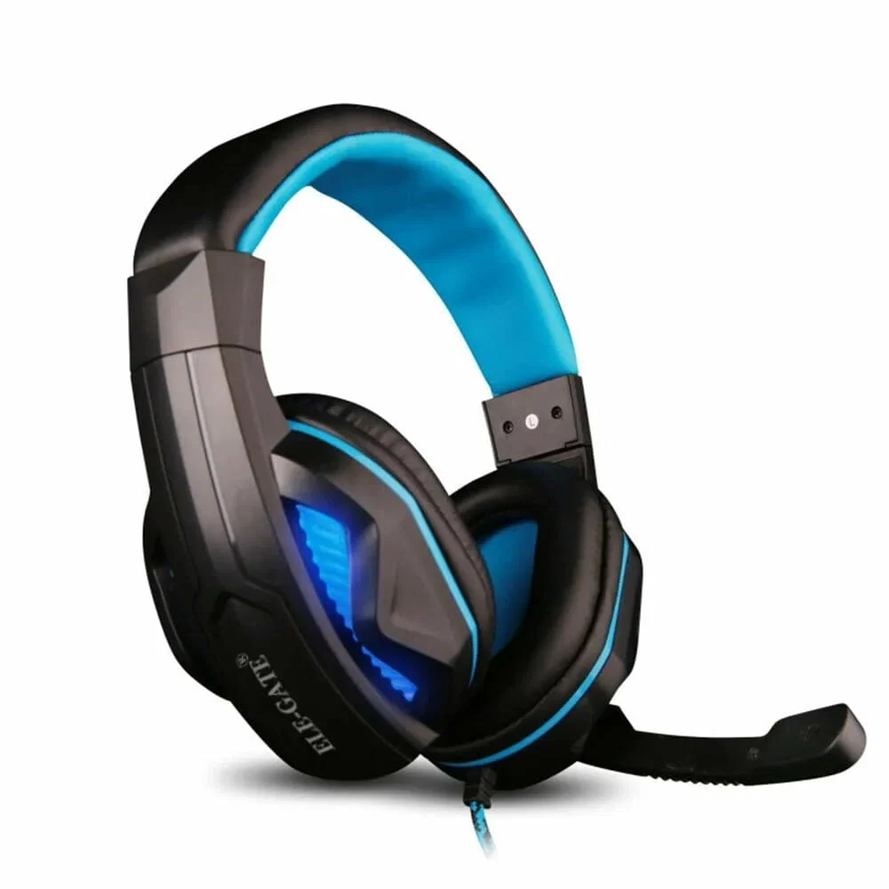 Audifonos de diadema acolchado, estilo gamer, alambrico usb + auxilia…