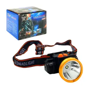 Lámpara - linterna frontal led tipo minero, recargable, con 3 modos d…