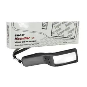 Lupa de bolsillo x5 con luz led y luz negra uv / bw-017