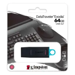 Memoria usb 3.2 data travel exodia kingston color negro mate de plást…