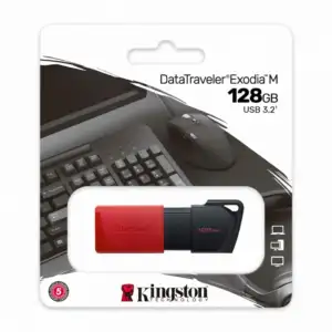 Memoria usb 3.2 data travel exodia kingston color rojo negro de plást…