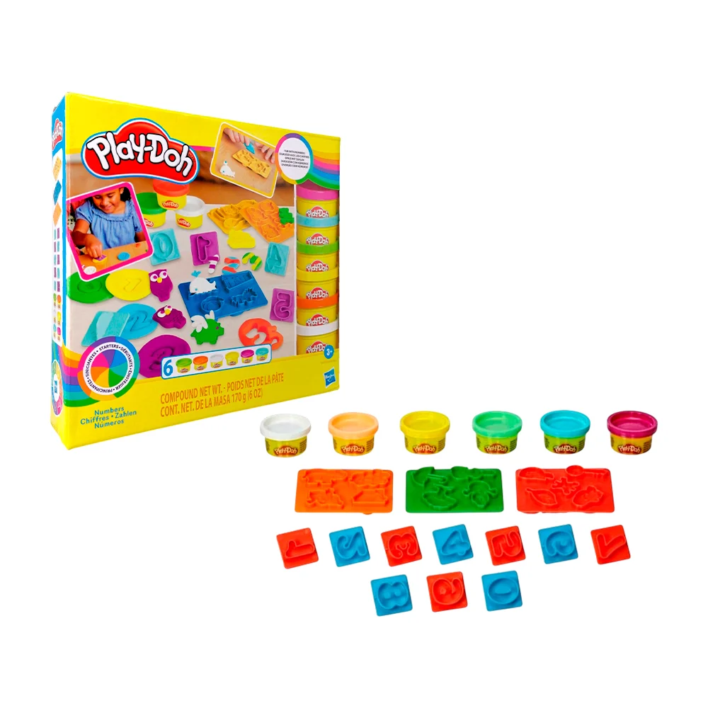 Set de 6 masas play doh con diferentes moldes de silicón para crear f…