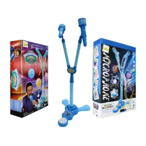 Micrófono de juguete doble para niños con luces y sonidos, variedad d…