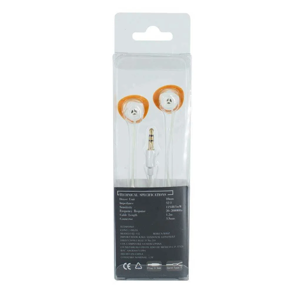 Audífonos alámbricos en forma de naranja / fruta / maiz / earphone ej…