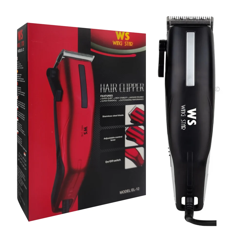 Máquina para cortar cabello alámbrica wing star + tijeras, peine + 4 …