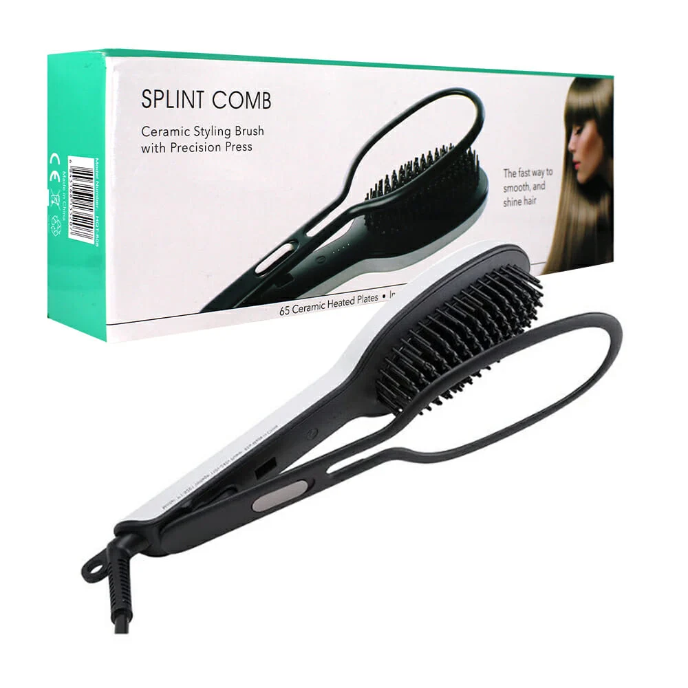 Cepillo alaciador de cabello con pinza para sujetar / el- 29