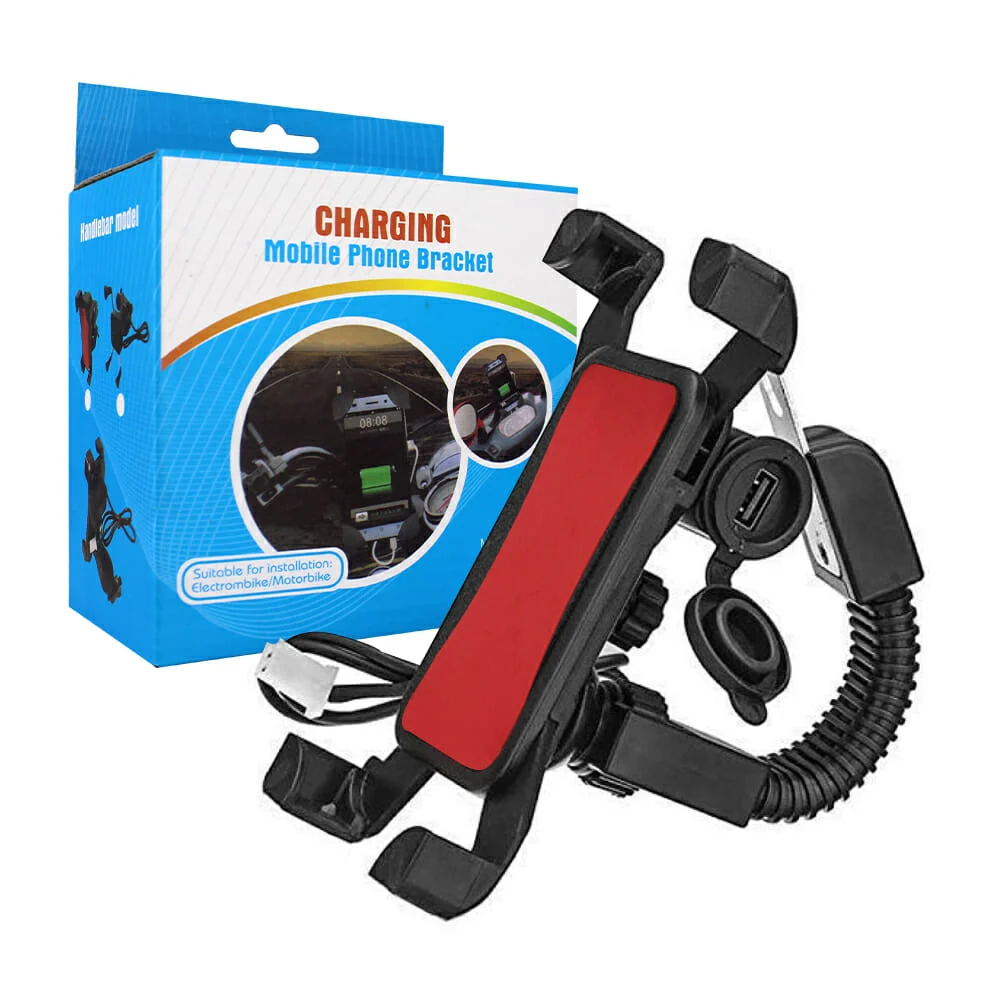 Soporte de plástico para celular con brazo flexible para motocicleta …