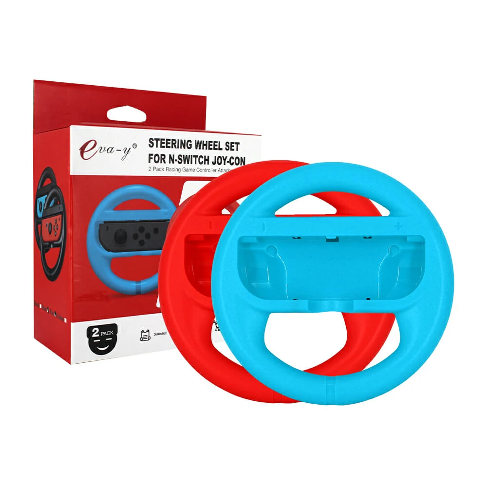 Par de fundas rígidas en forma de volante para controles de nintendo …