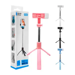selfie stick inalámbrico con soporte en tripie, adaptable, multifunci…