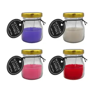 1pza vela aromática en frasco de vidrio 5.6 cm, variedad de aromas / …