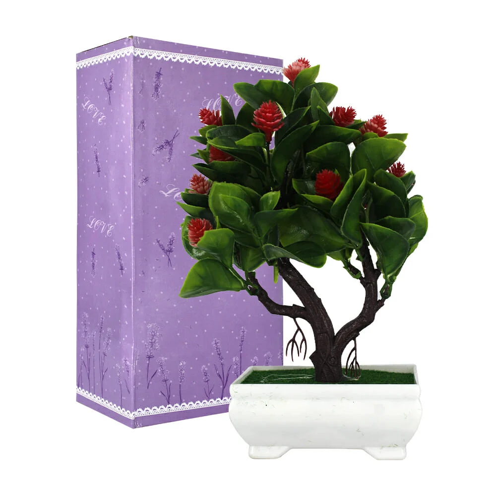 Maceta decorativa con flores artificiales / hl-fac9447 / R1150