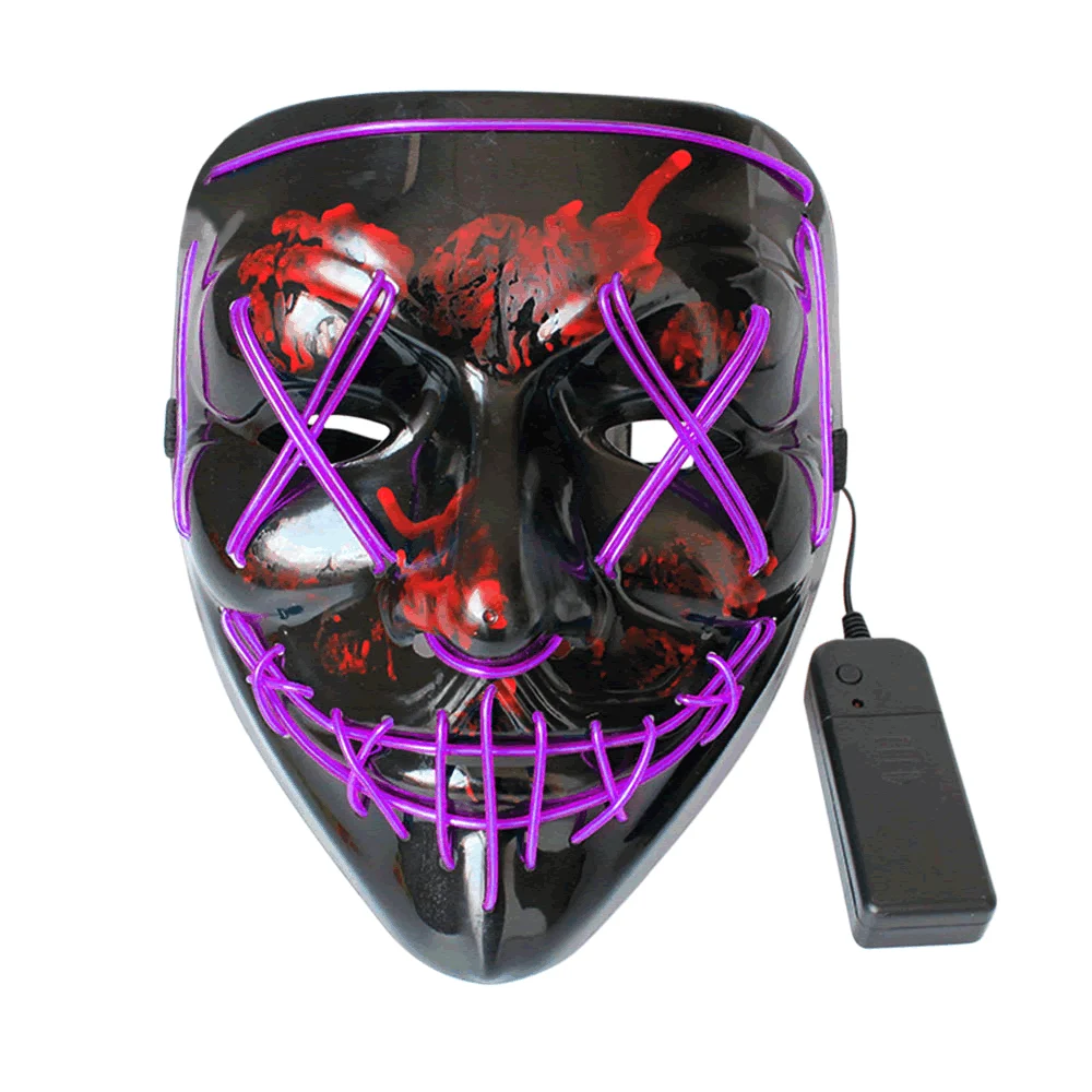 1pza Máscara led con diseño de la purga halloween, variedad de colore…