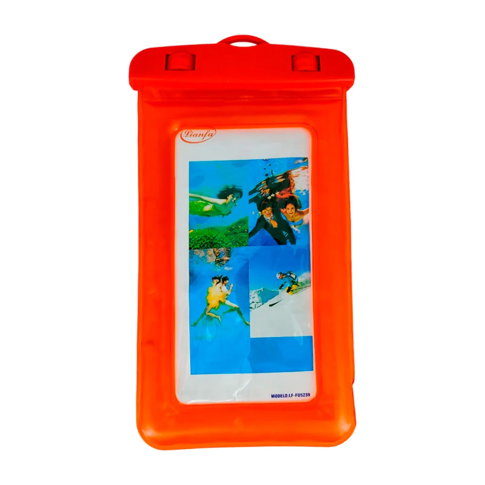 Funda contra el agua para teléfono celular con cordón, variedad de co…