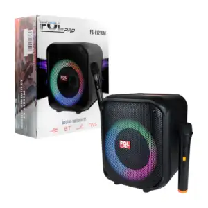 Bocina fol con micrófono inalámbrico y entrada 6.3mm con luz rgb para…