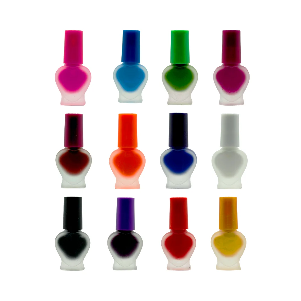 1pza Mini esmalte en forma de corazón, variedad de colores / color co…