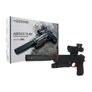 Pistola recargable lanza bolitas de hidrogel, en color negro / g920a