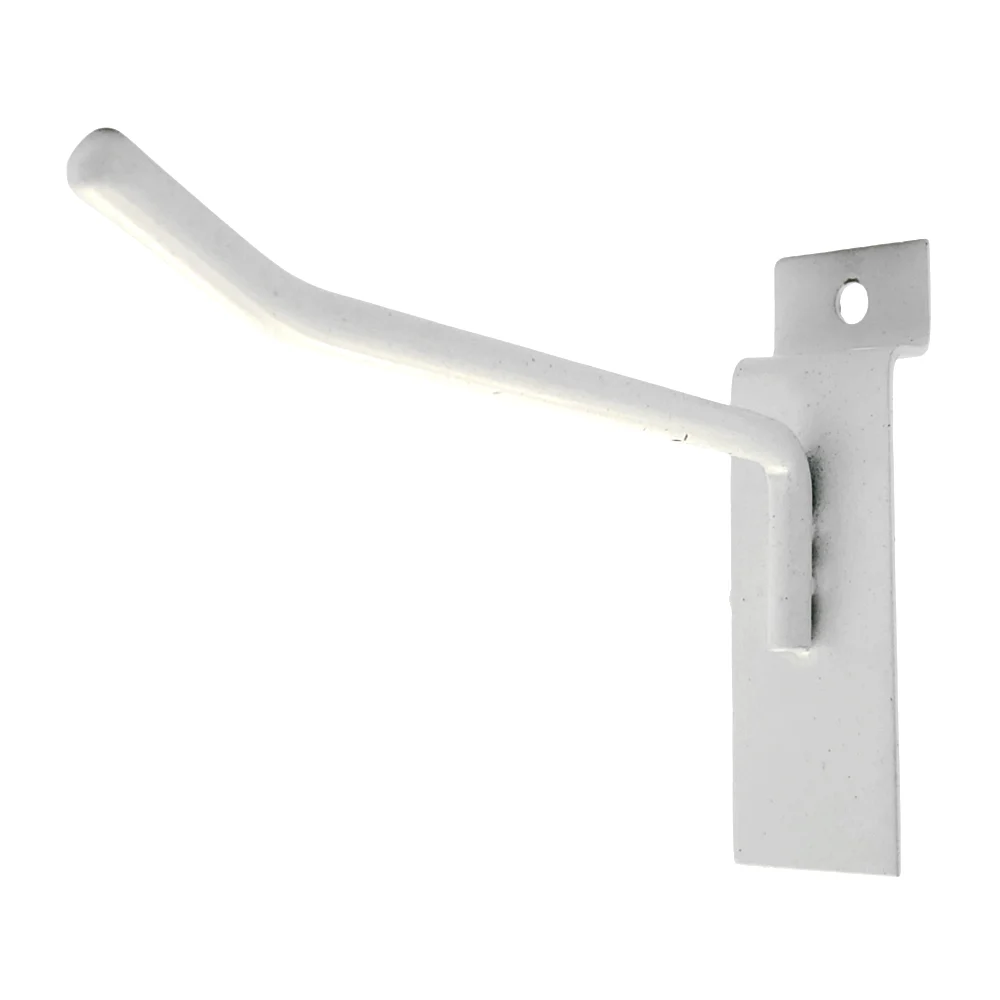 1pza Gancho blanco o cromado de 10cm para panel ranurado / gan.10.bl …