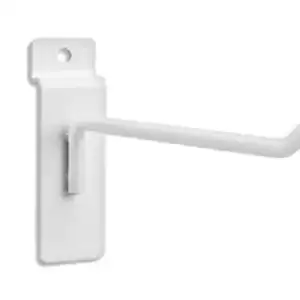 1pza Gancho metálico blanco o cromado de 5cm para panel ranurado / ga…