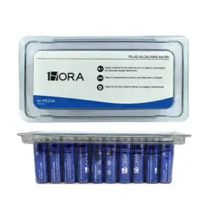 Caja con 40 pilas alcalinas AA 1hora 5th, 1.5v / gar132