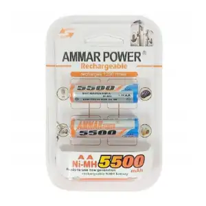 Blíster con 2 pilas recargables AA ammar power, 5500mah, 1.2v / gh-15…