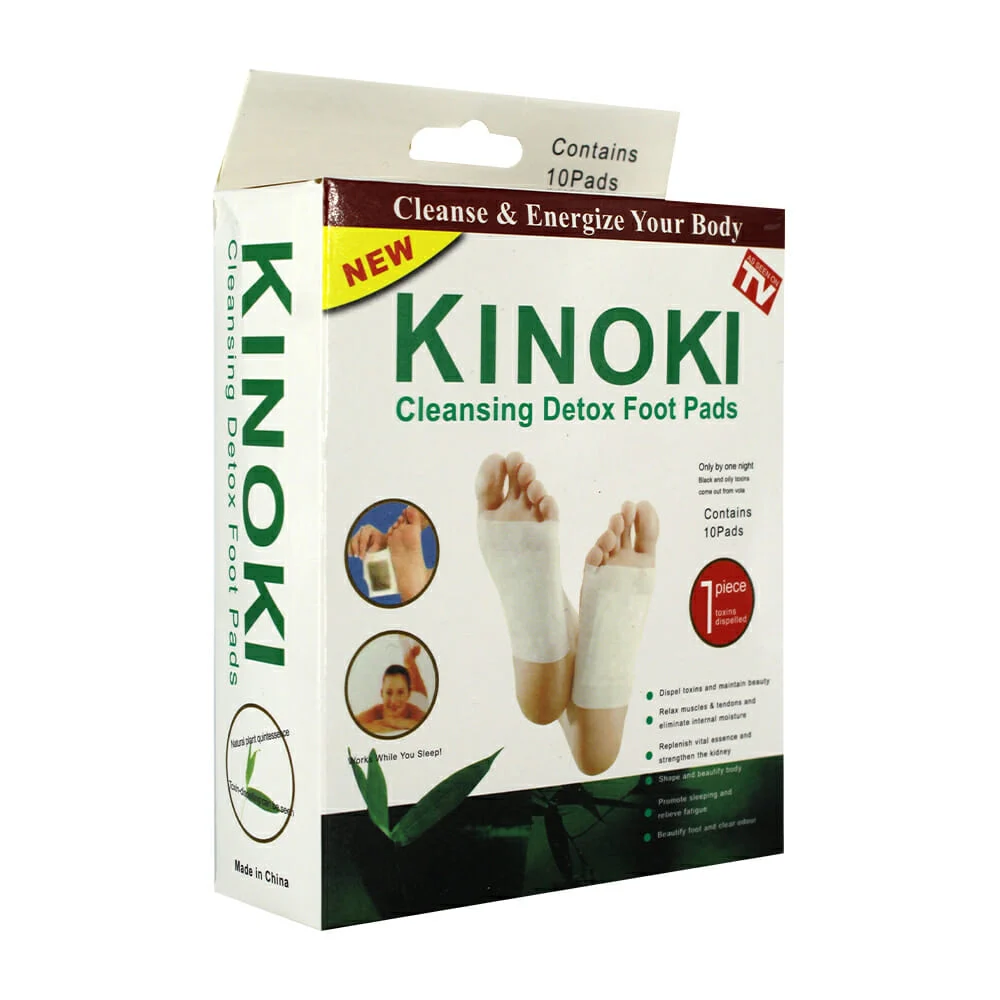 Caja con 10 parches detox kinoki relajantes a base de hierbas tratami…