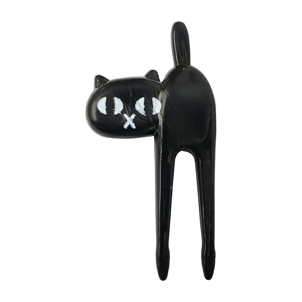 Paquete con 6 pares de palillos con diseño de gato color negro / hj-0…