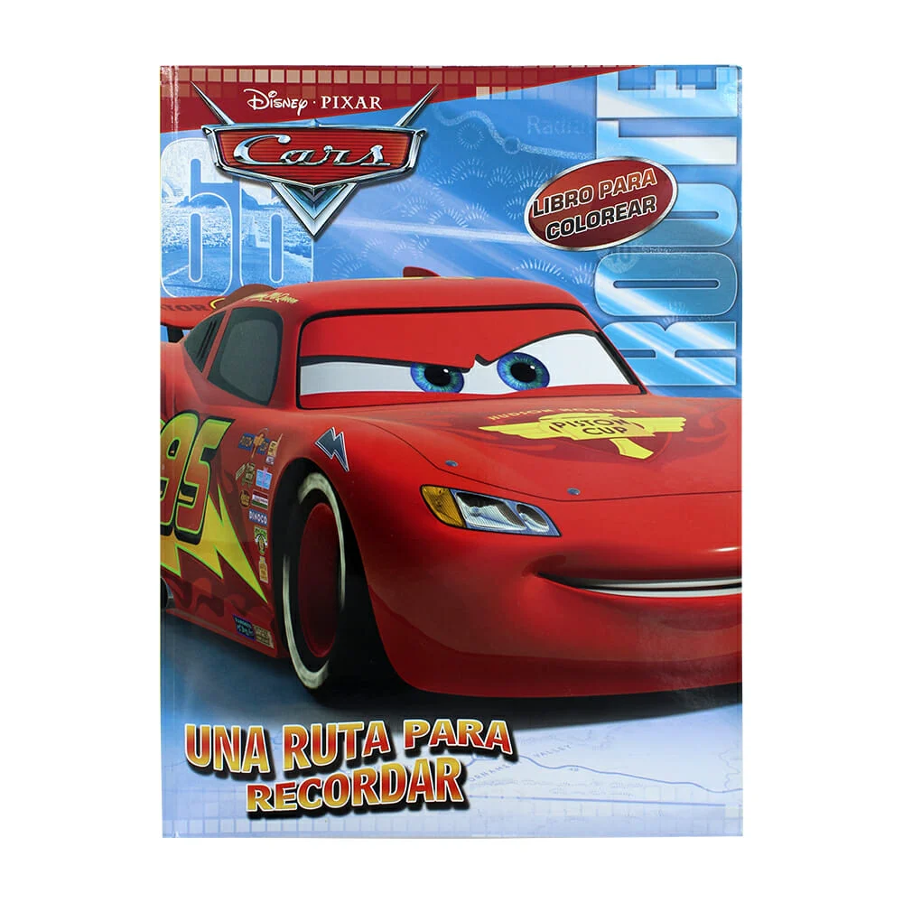 Libreta para colorear con 192 hojas, diseño de cars
