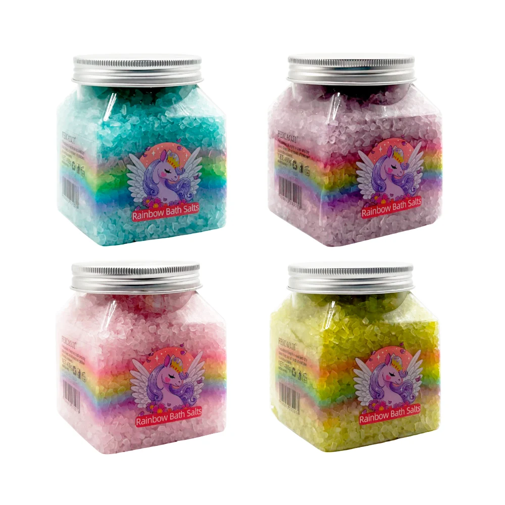 Sales de baño relajantes, variedad de colores / rainbow bath salts
