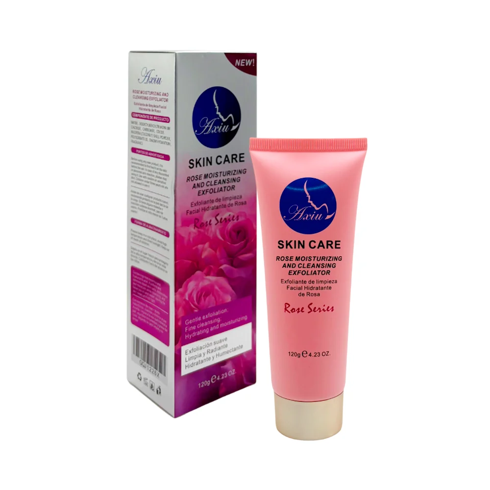 Crema exfoliante de 120g con extracto de rosas para la limpieza de la…