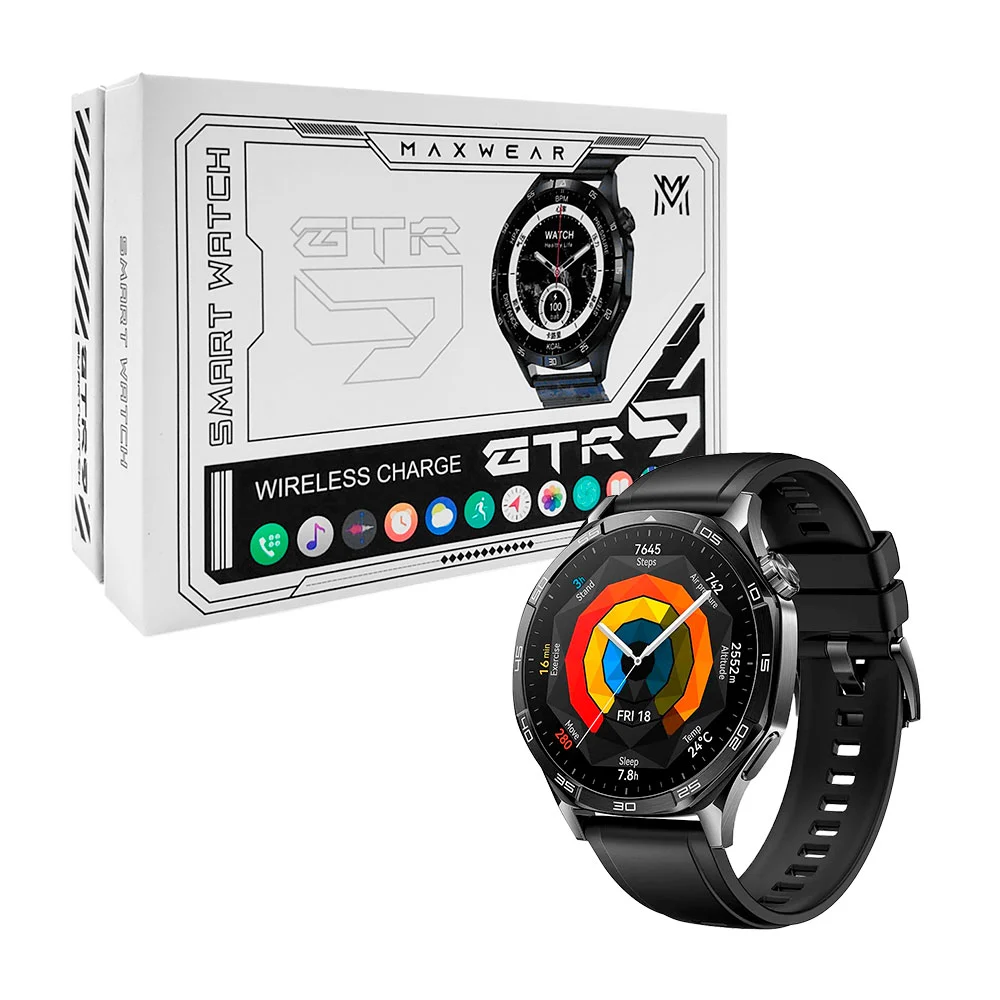 Smart watch gtr9 redondo multifuncional + 2 correas intercambiables /…