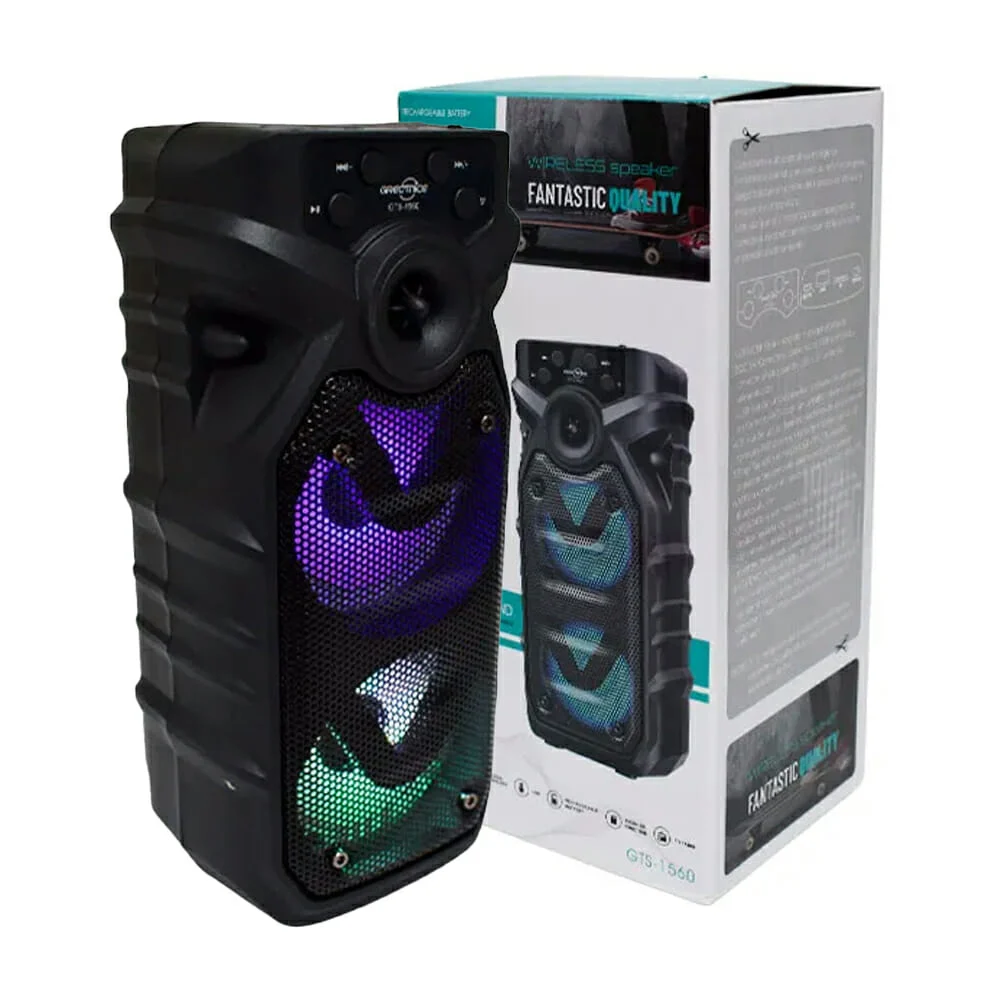 Bocina bluetooth de 3x2 pulgadas con luz led, puerto usb-tf, fm, tws …