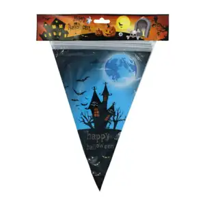 1pza Banderín de papel con temática de halloween, variedad de diseños…